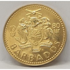 BARBADOS 1980 . FIVE CENTS . COMMEMORATIVE PROOF COIN